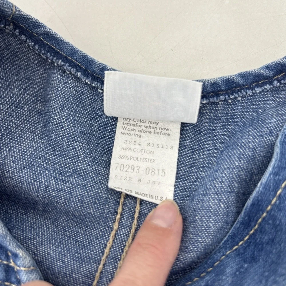 Vintage Levis White Tab Kids Embroidered Denim Vest Toddler USA‎ 70s RARE FIND